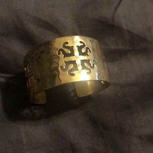 Rustic cuff gold cuff